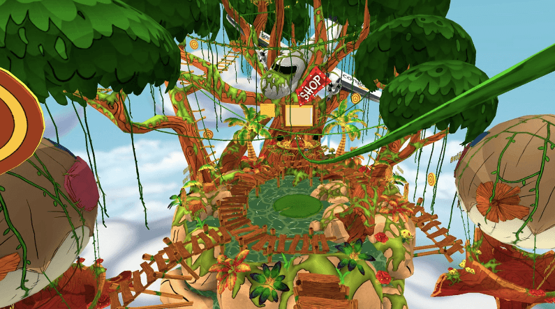 In diesem VR-Spiel dreht sich alles um das Schleudern von Monkey Doo Doo