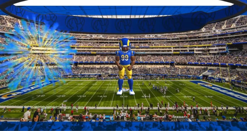 LA Rams obțin propria lor experiență AR la dimensiunea unui stadion